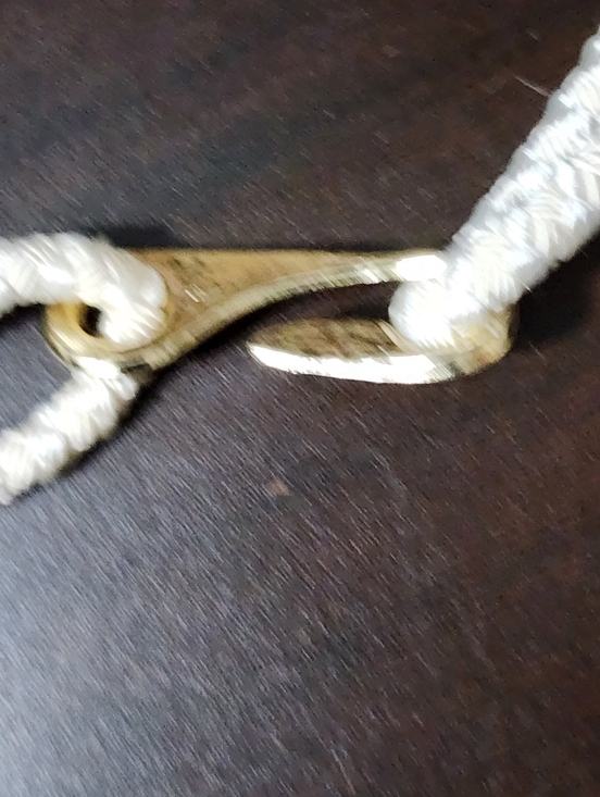 Vintage 80s Pastel Braided Rope Belt Statement Coin Charm Wide Stretch XS/S main image 4